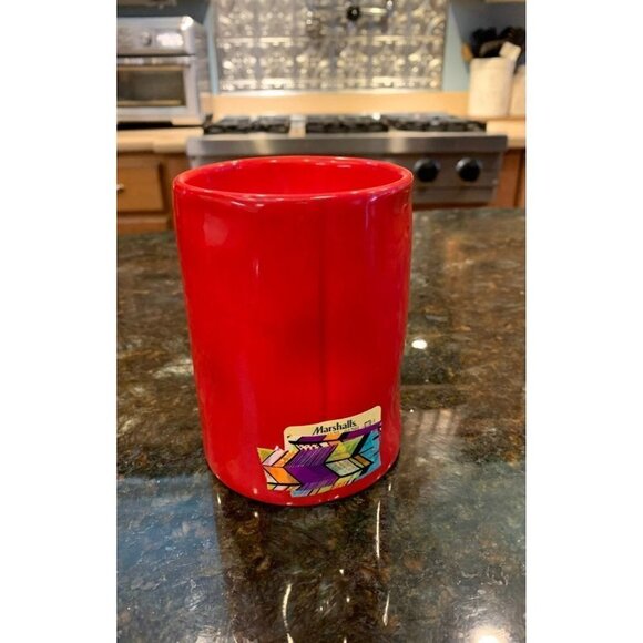 Rae Dunn JINGLE BELLS Candle Ceramic Red Evergreen Mistletoe Christmas - Picture 3 of 6